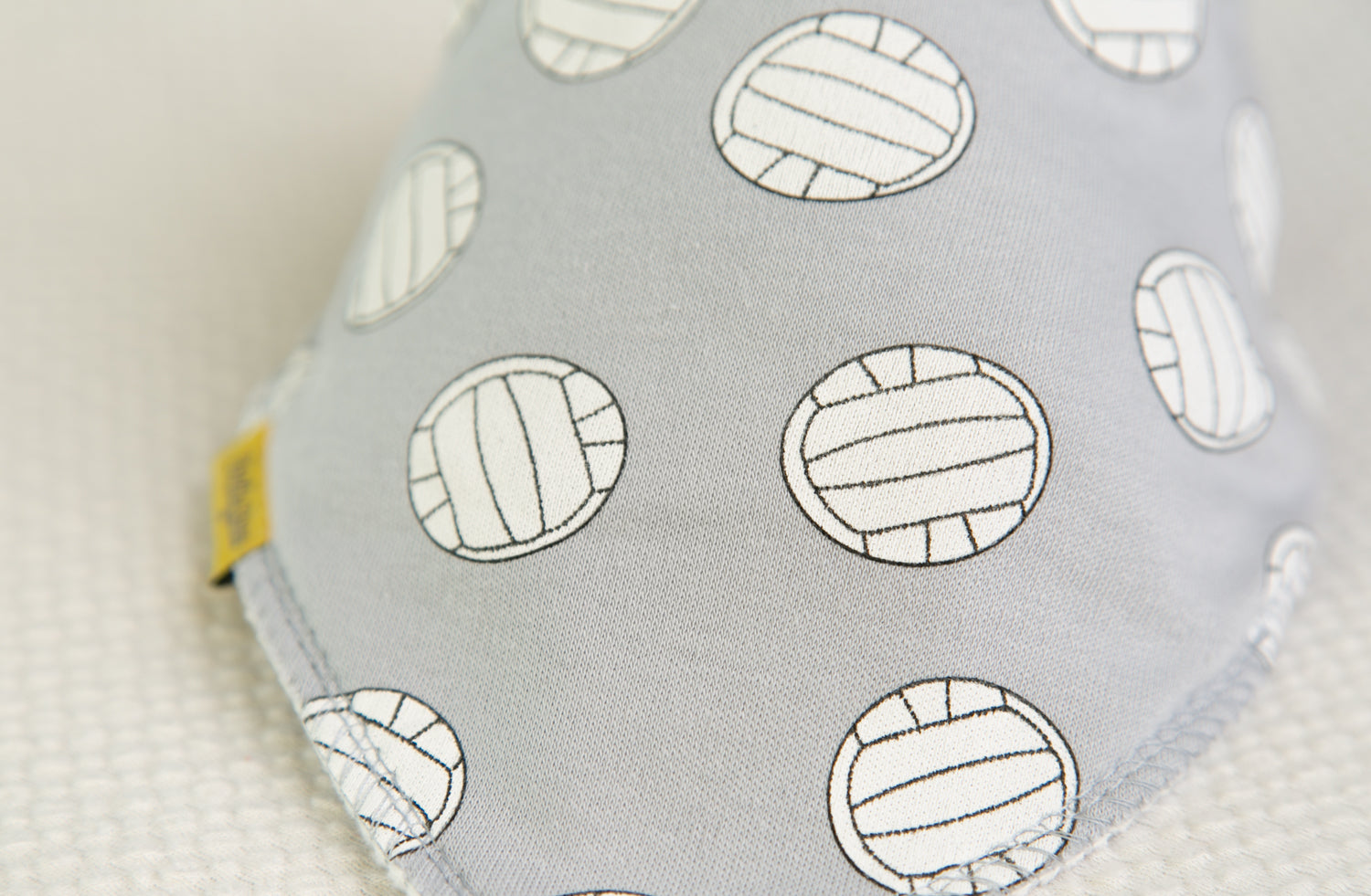 Grey football fan organic cotton DribbleBoo bandana bib