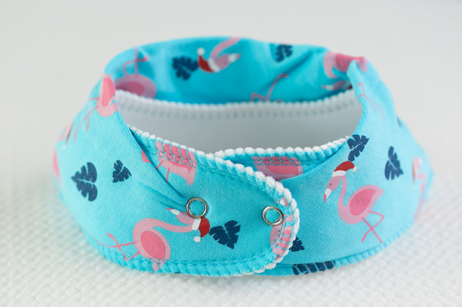 Christmas Flamingo organic cotton DribbleBoo bandana bib