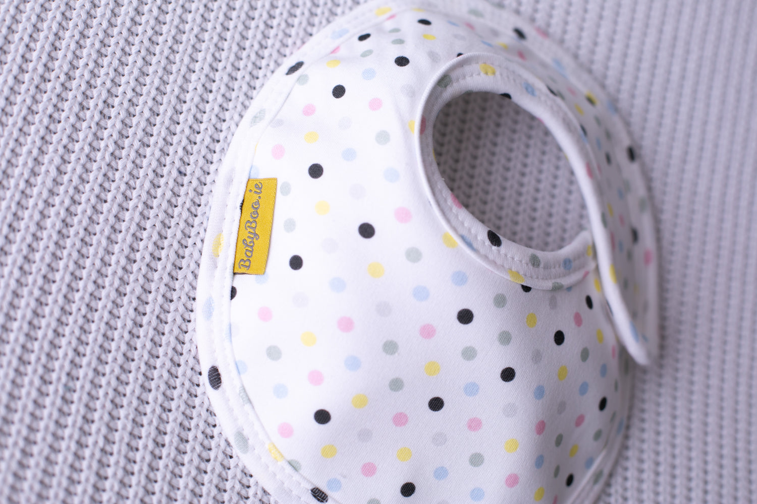Polka organic cotton LittleBoo baby bib