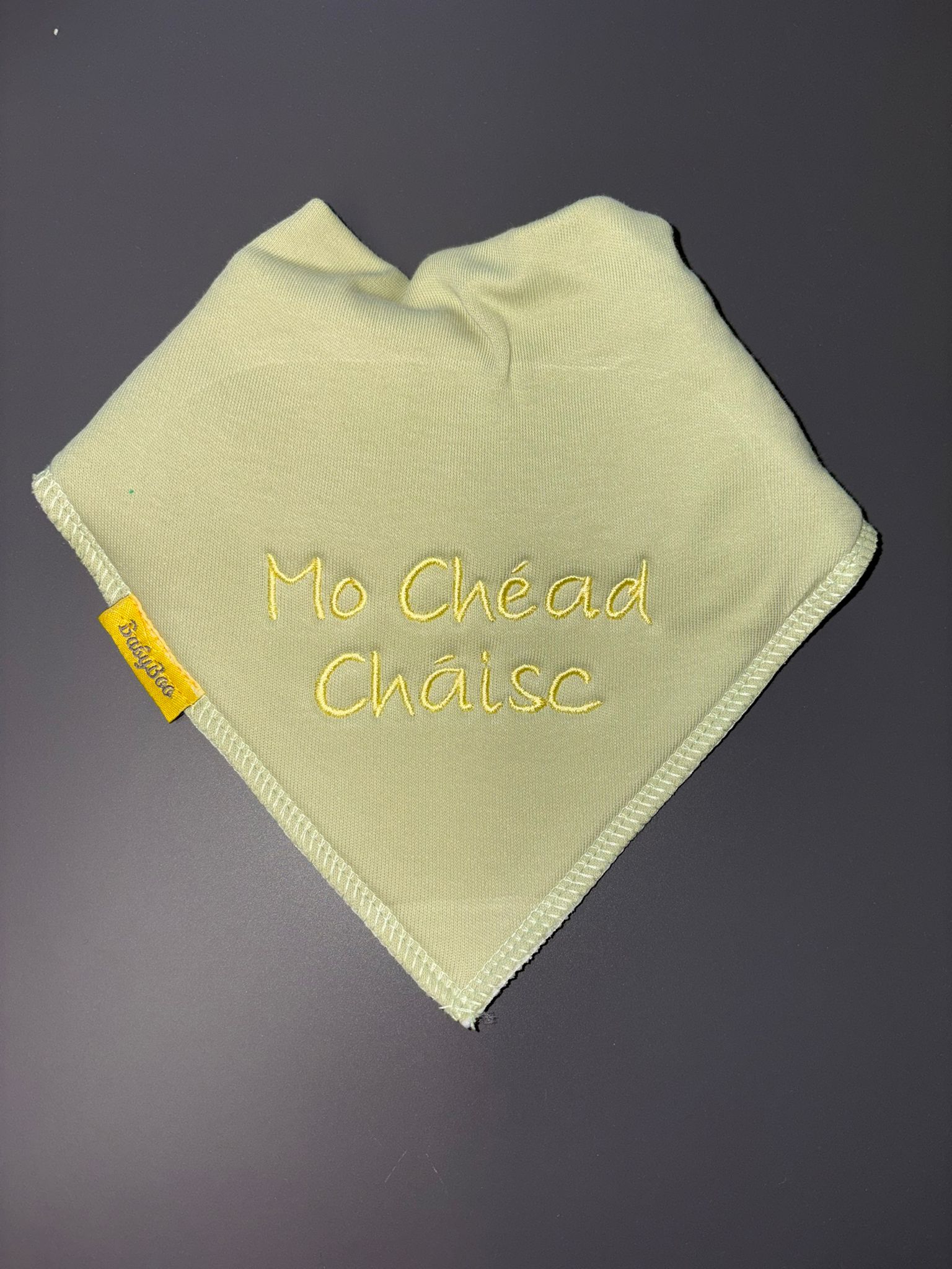 Mo Chéad Chaisc organic cotton bandana bib