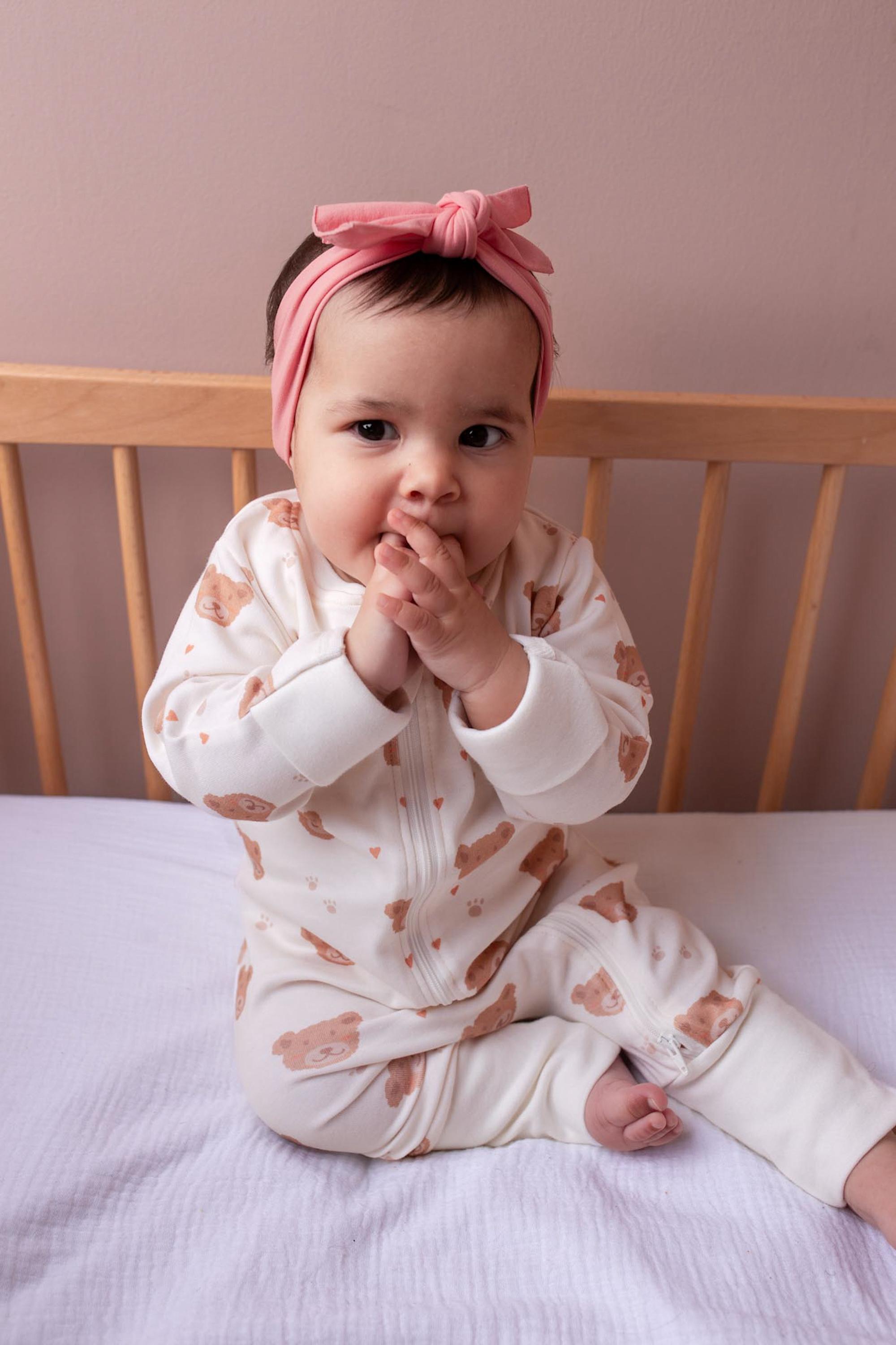 Lovely Teddy bears organic cotton ZippyBoo suit