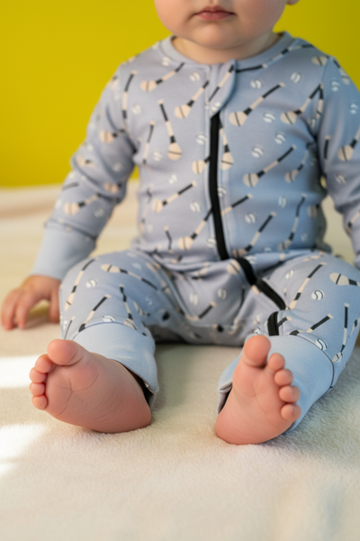 Light grey GAA organic cotton ZippyBoo suit