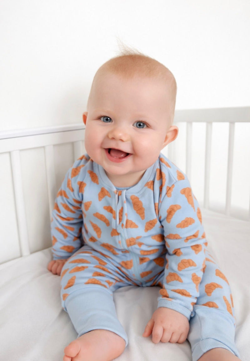 Croissant fan organic cotton ZippyBoo suit