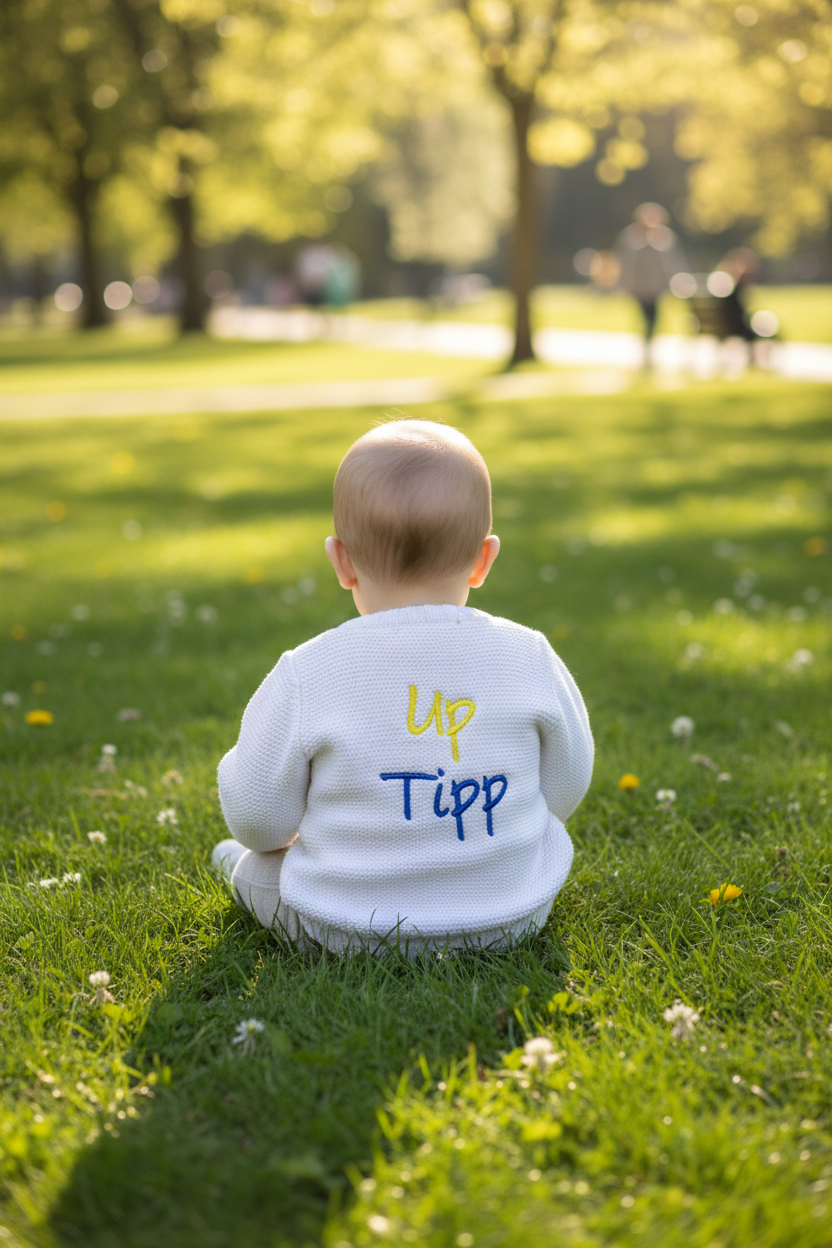 Up Tipp organic cotton zipped cardigan