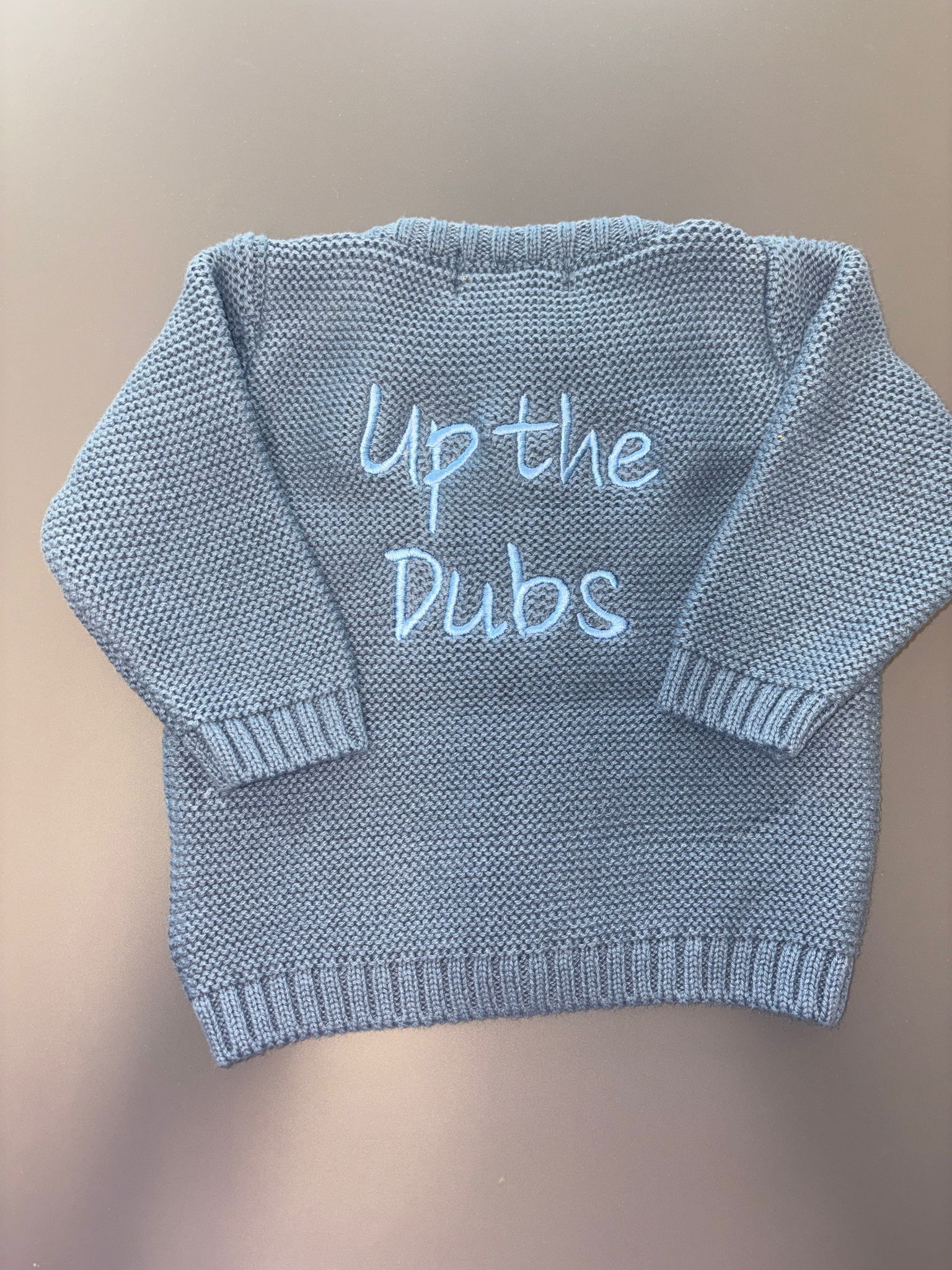 Up the Dubs organic cotton zipped cardigan