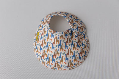 Colourful Giraffes organic cotton LittleBoo baby bib