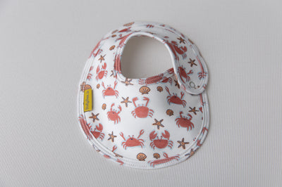 Crabs organic cotton LittleBoo baby bib