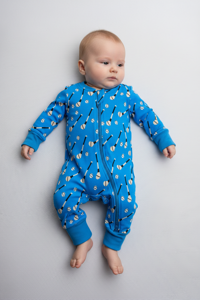 Royal Blue GAA organic cotton ZippyBoo suit