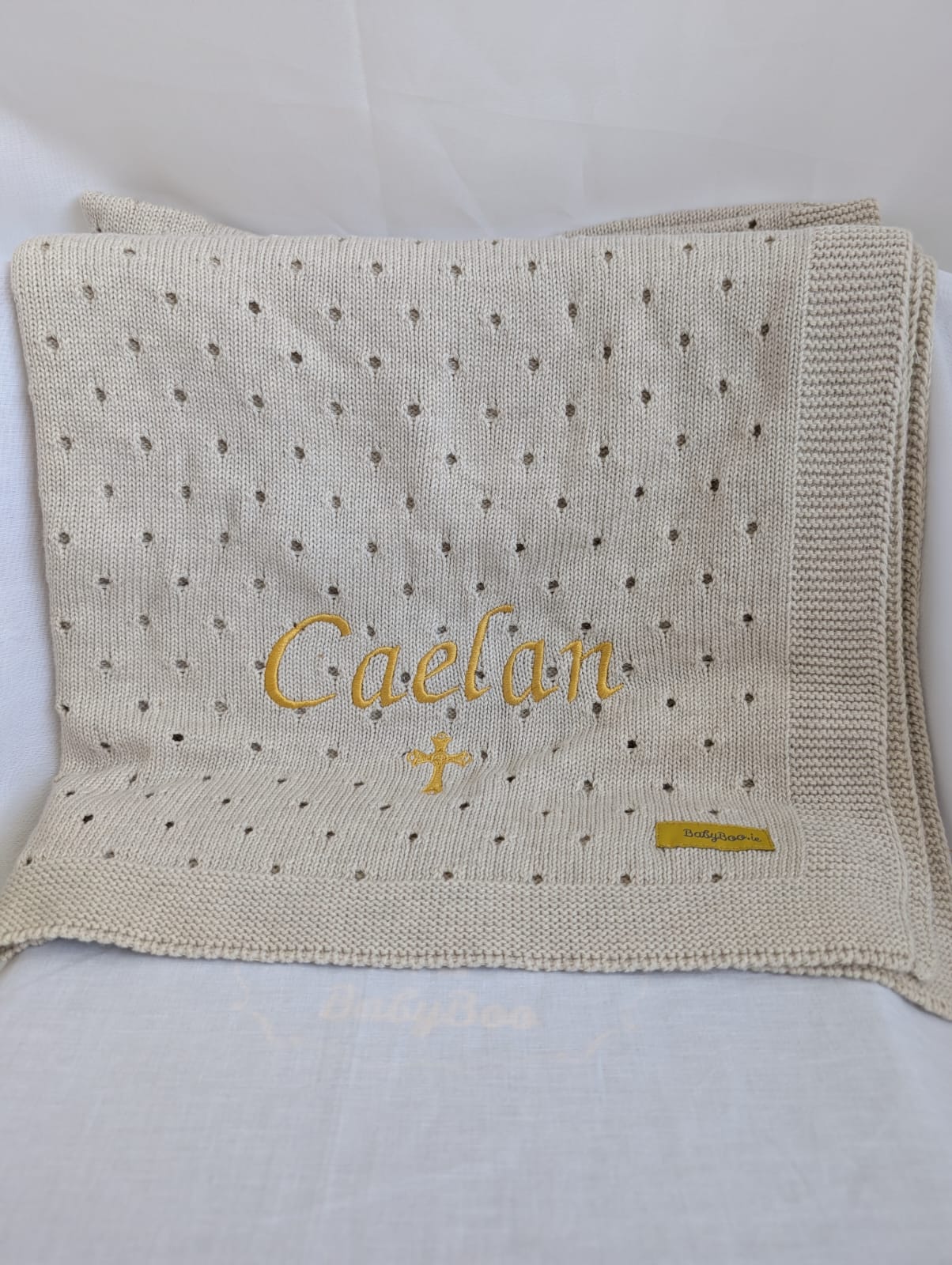 Sale - Organic cotton Mint Cellular Blankieboo - Caelan