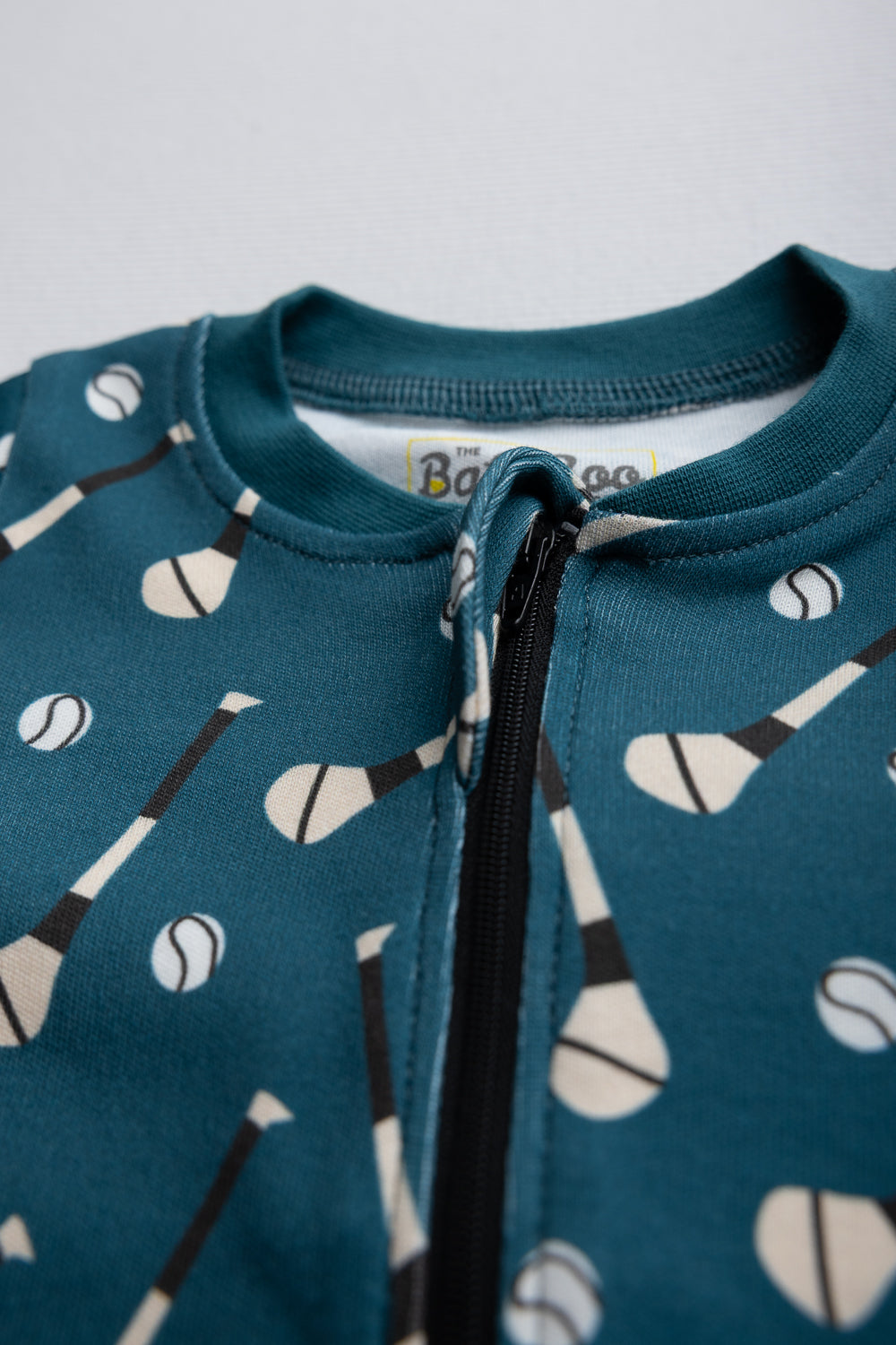 Petrol blue GAA organic cotton ZippyBoo suit