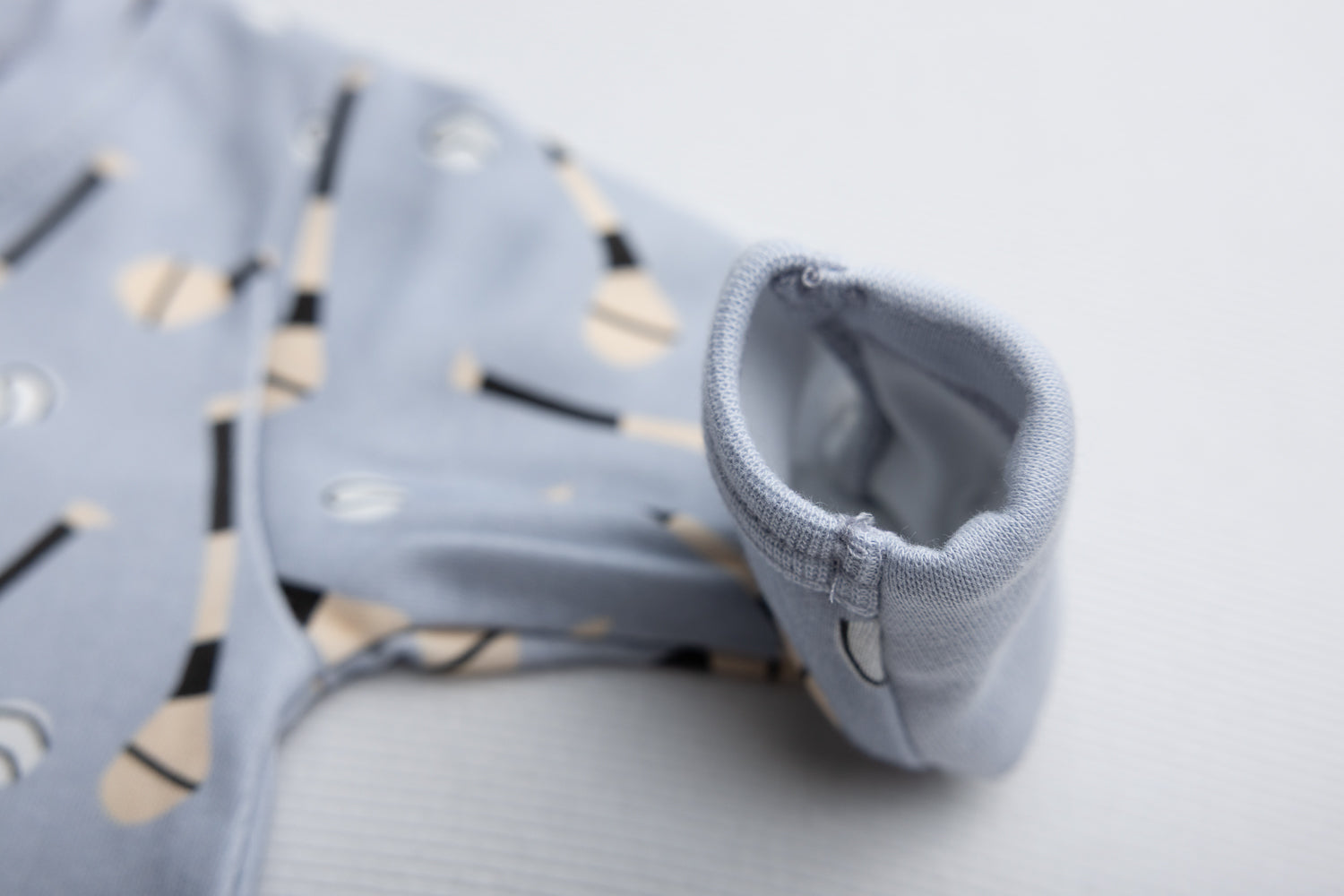 Light grey GAA organic cotton ZippyBoo suit