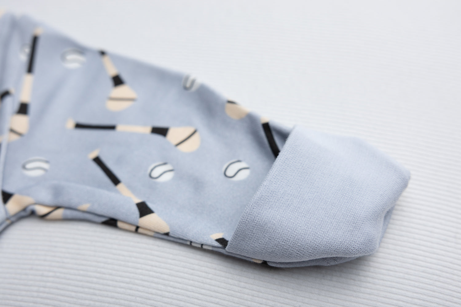 Light grey GAA organic cotton ZippyBoo suit