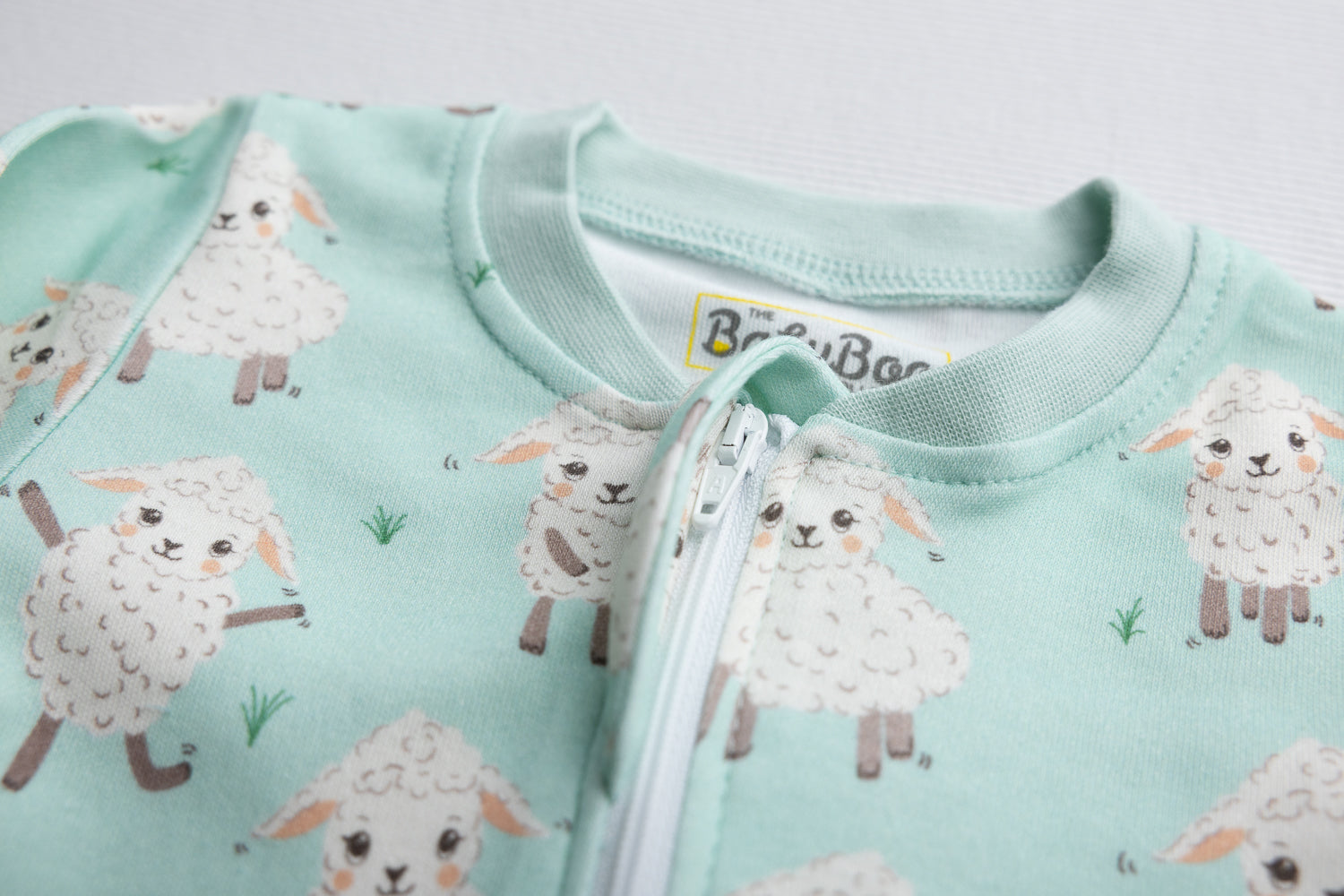 Dancing Lambs organic cotton ZippyBoo suit