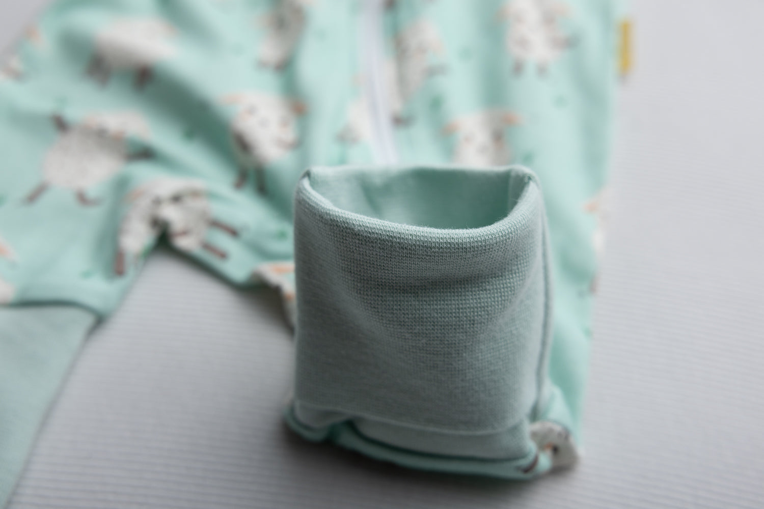 Dancing Lambs organic cotton ZippyBoo suit