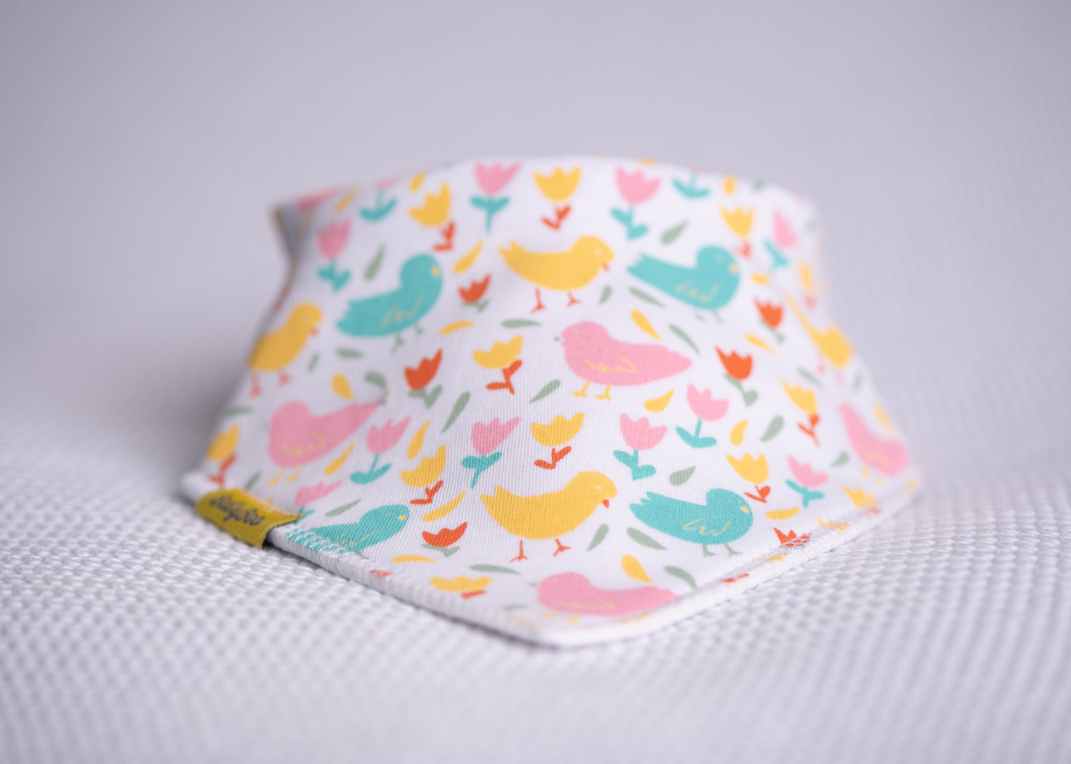 Spring chicks organic cotton DribbleBoo bandana bib