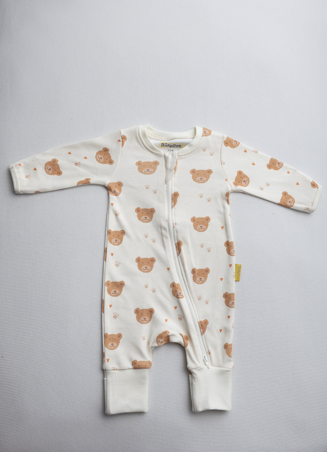Lovely Teddy bears organic cotton ZippyBoo suit