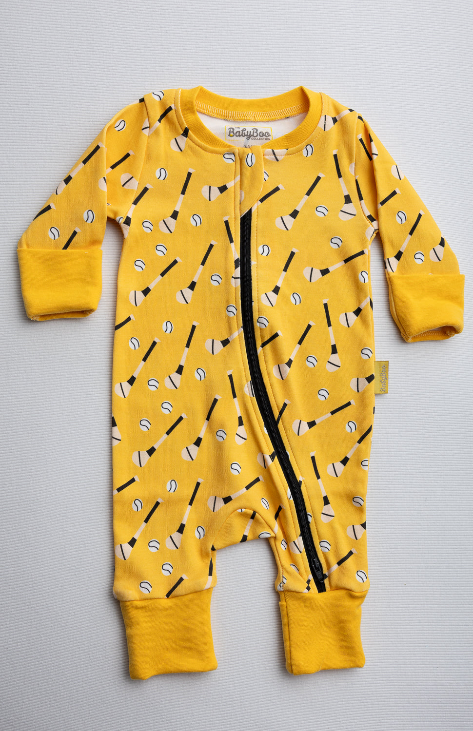 Mustard GAA organic cotton ZippyBoo suit