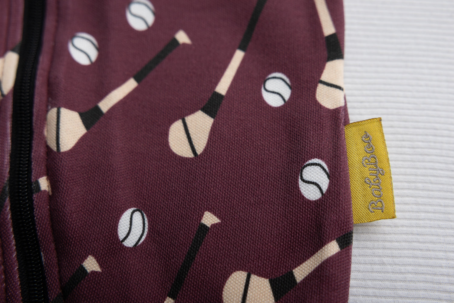 Maroon GAA organic cotton ZippyBoo suit