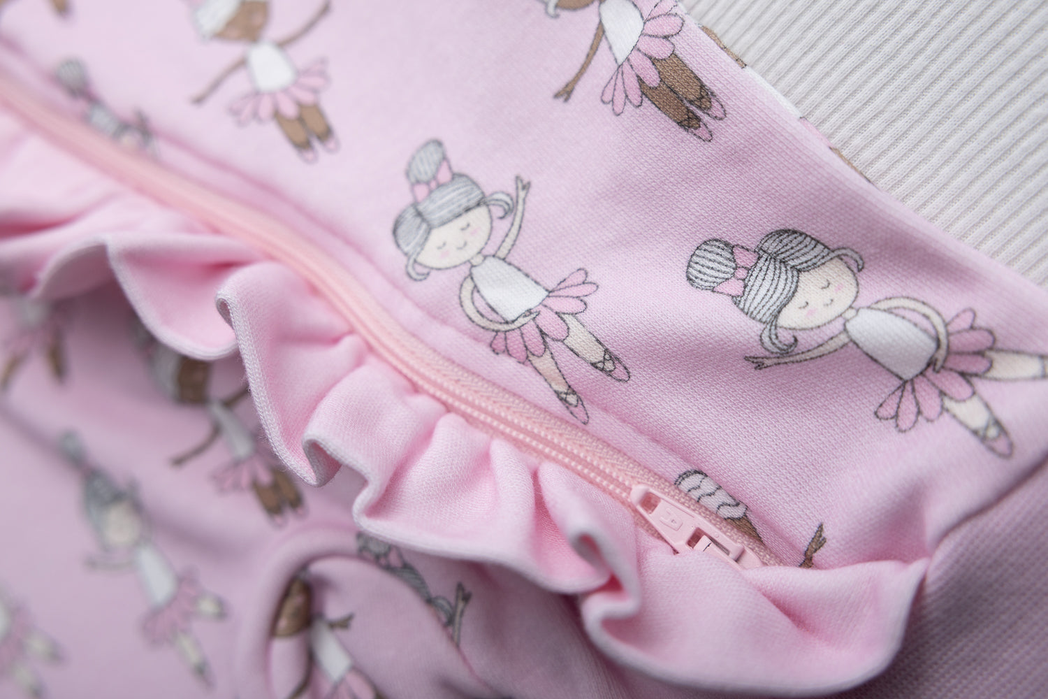 Ballerina ruffle organic cotton ZippyBoo suit