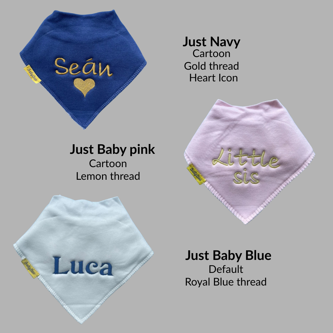 Personalised organic cotton DribbleBoo bandana bib