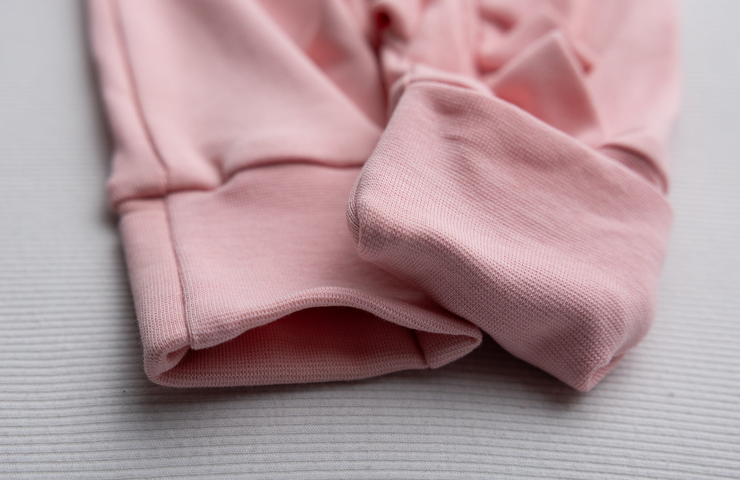 Pink ruffle organic cotton ZippyBoo suit