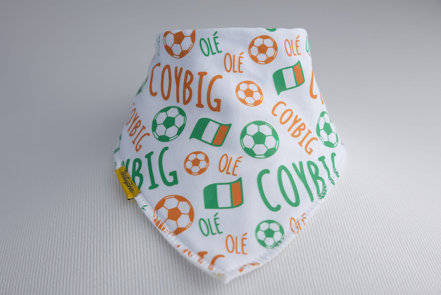 Irish Supporter organic cotton DribbleBoo bandana bib