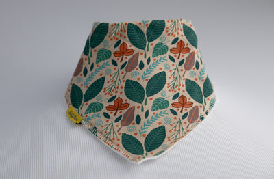 Leaves falling organic cotton DribbleBoo bandana bib