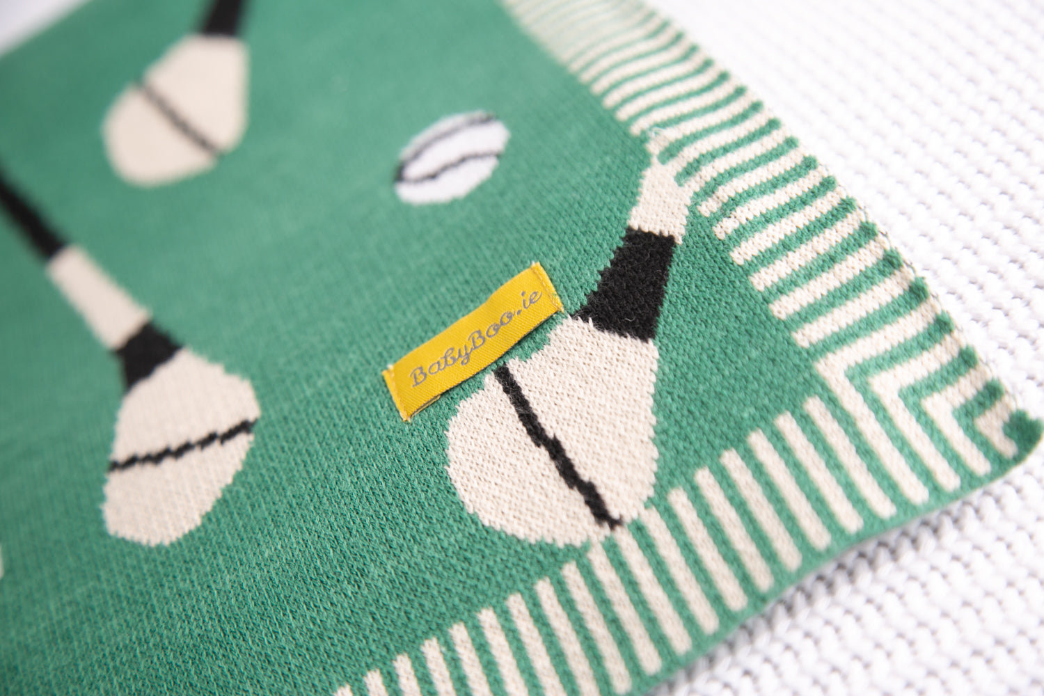 Green organic cotton GAA mad BlankieBoo