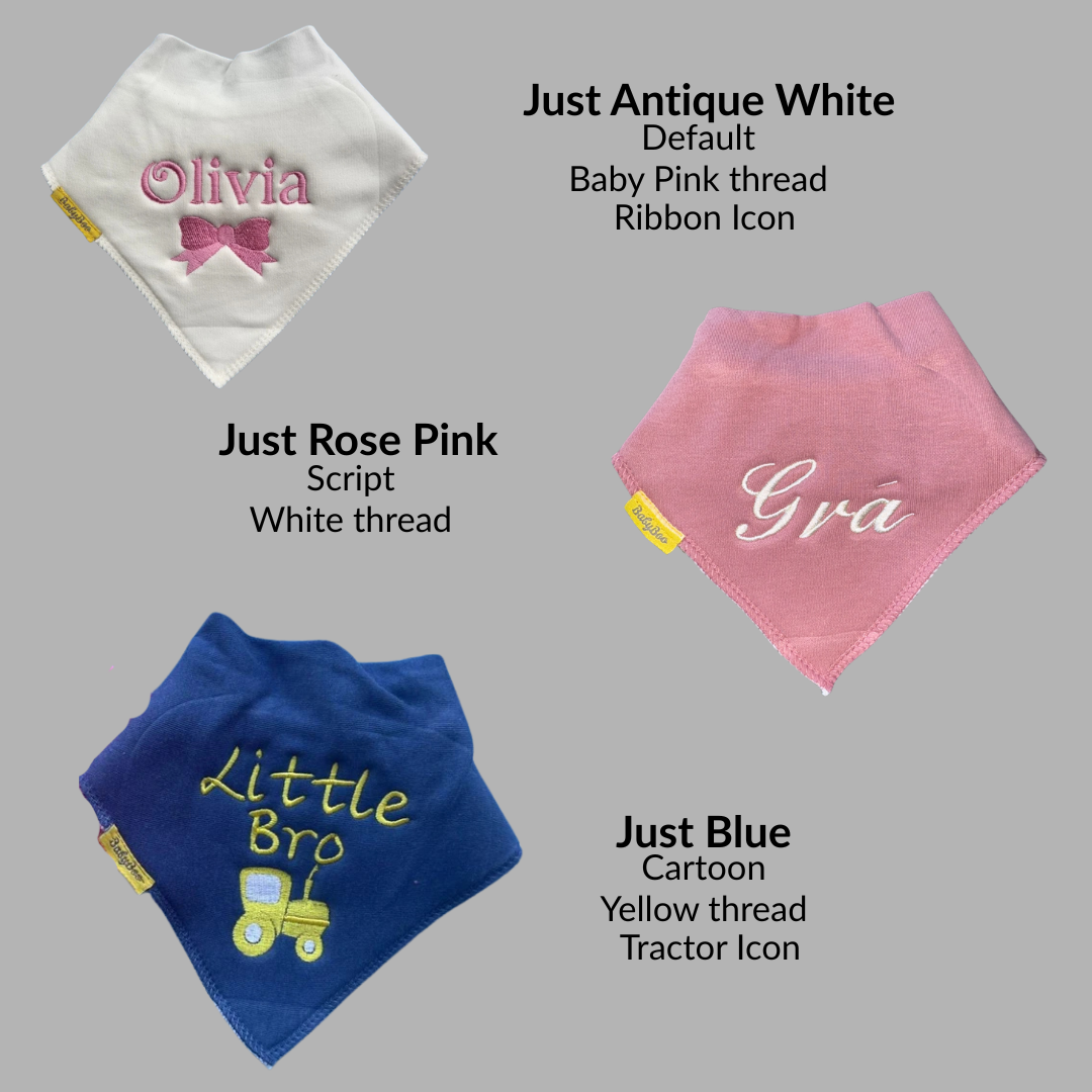 Personalised organic cotton DribbleBoo bandana bib