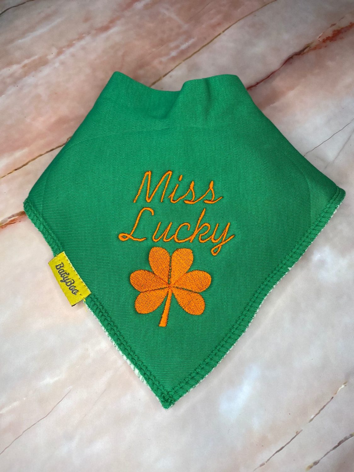 Miss Lucky organic cotton bandana bib