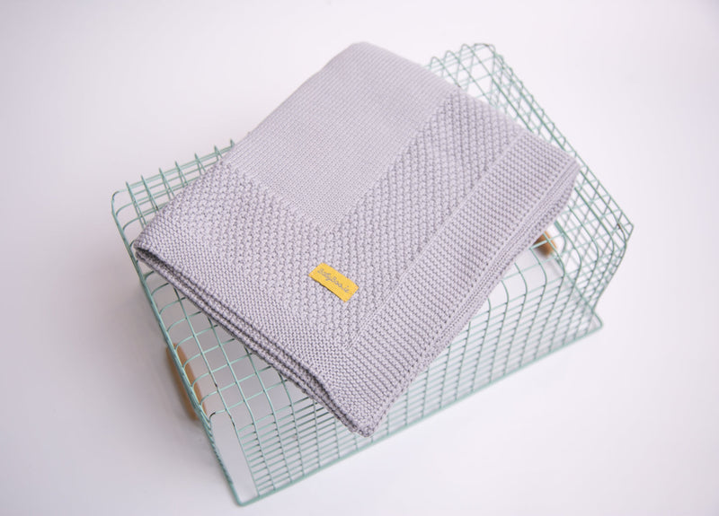 Organic cotton beautiful grey BlankieBoo