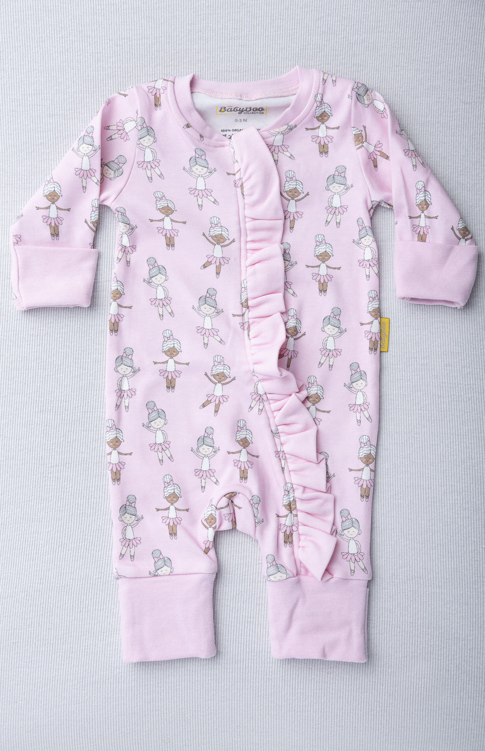 Ballerina ruffle organic cotton ZippyBoo suit
