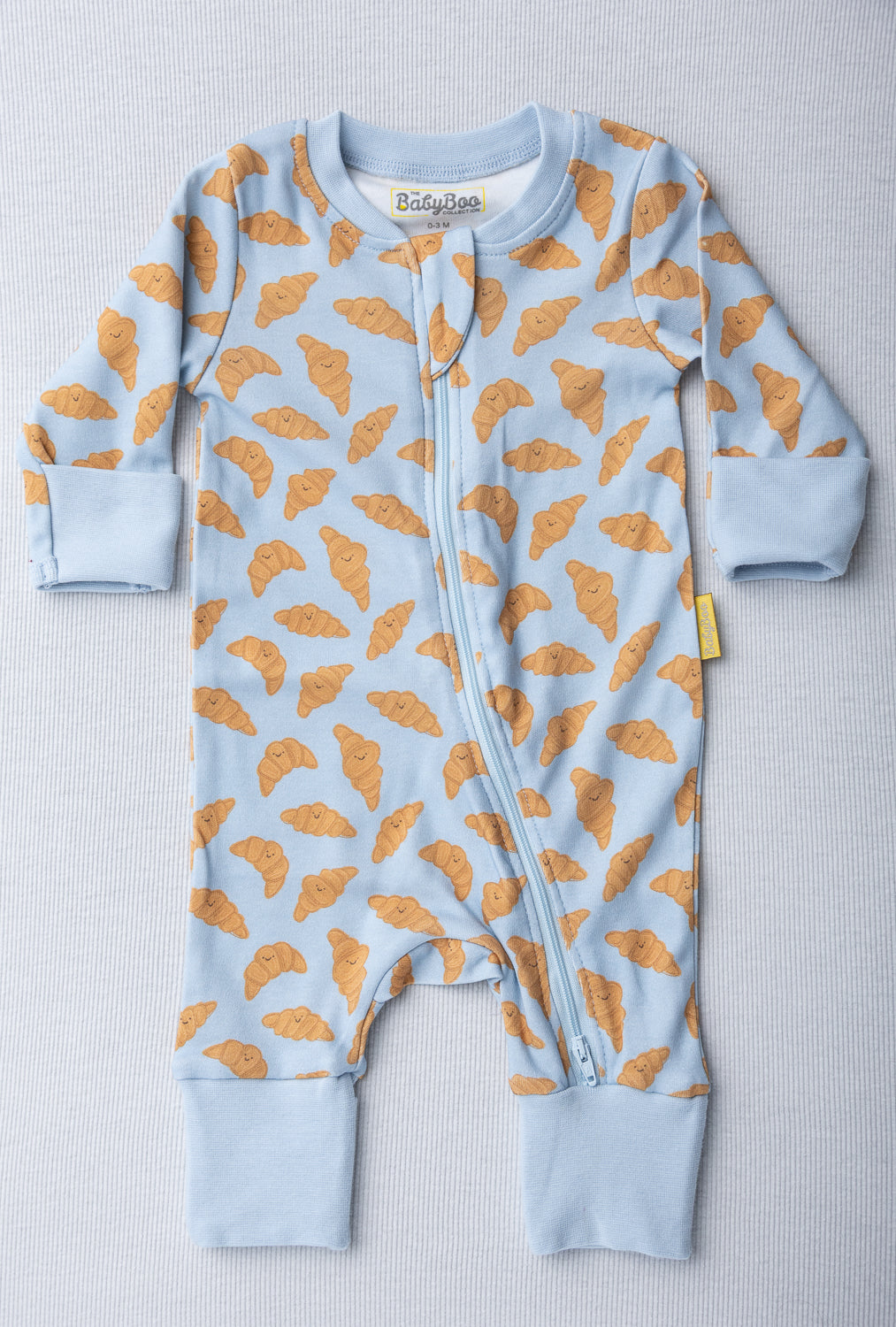 Croissant fan organic cotton ZippyBoo suit