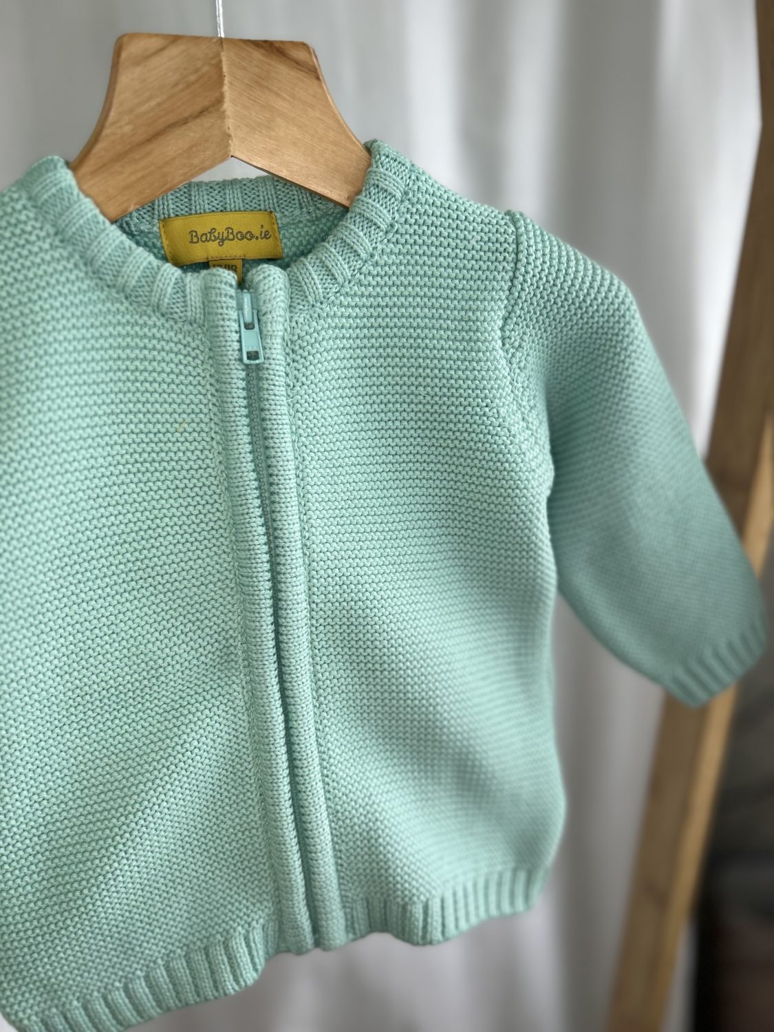 Ocean organic cotton zipped cardigan