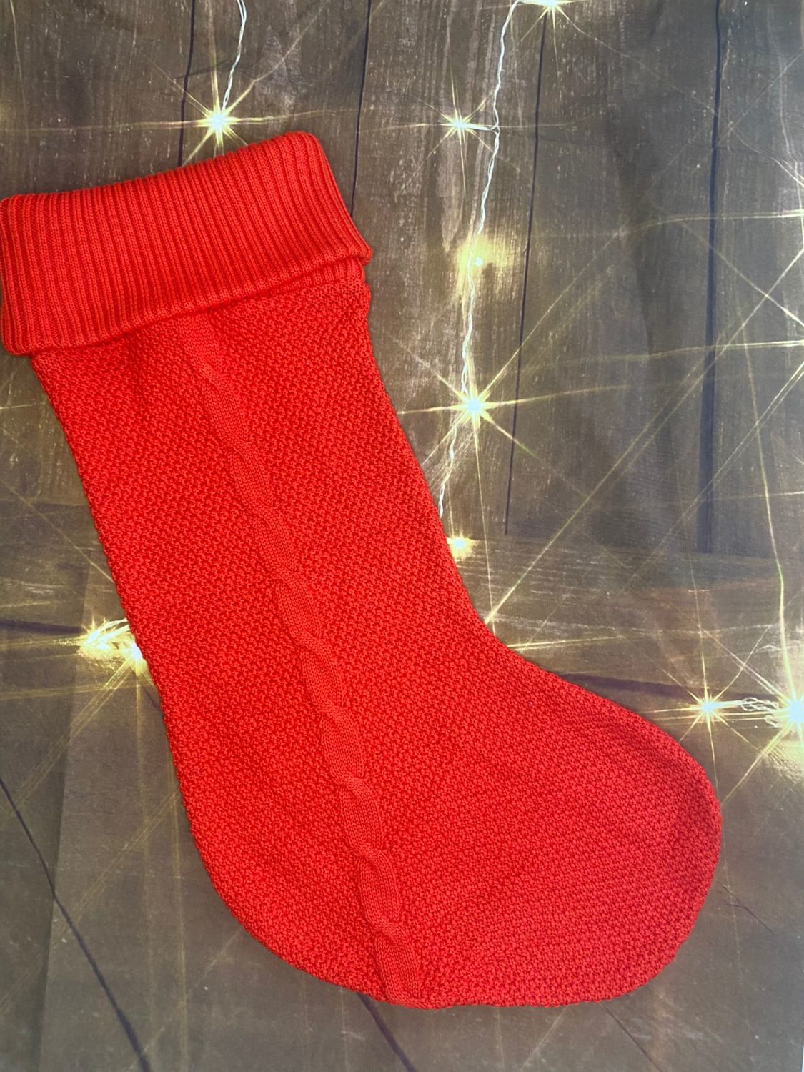 Limited Edition Red Cableknit Christmas Stocking