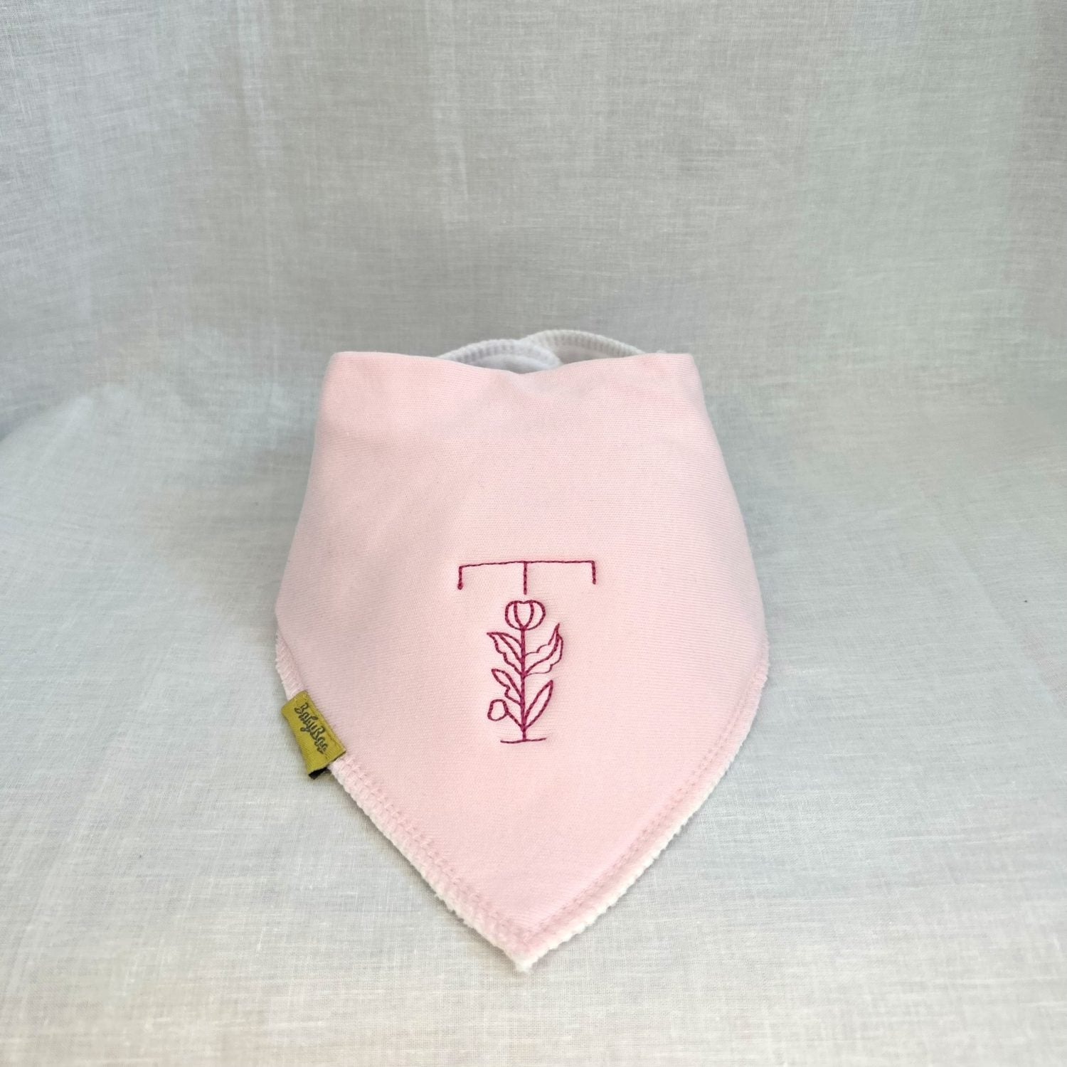 Botanical Letter Organic Cotton DribbleBoo Bandana Bib