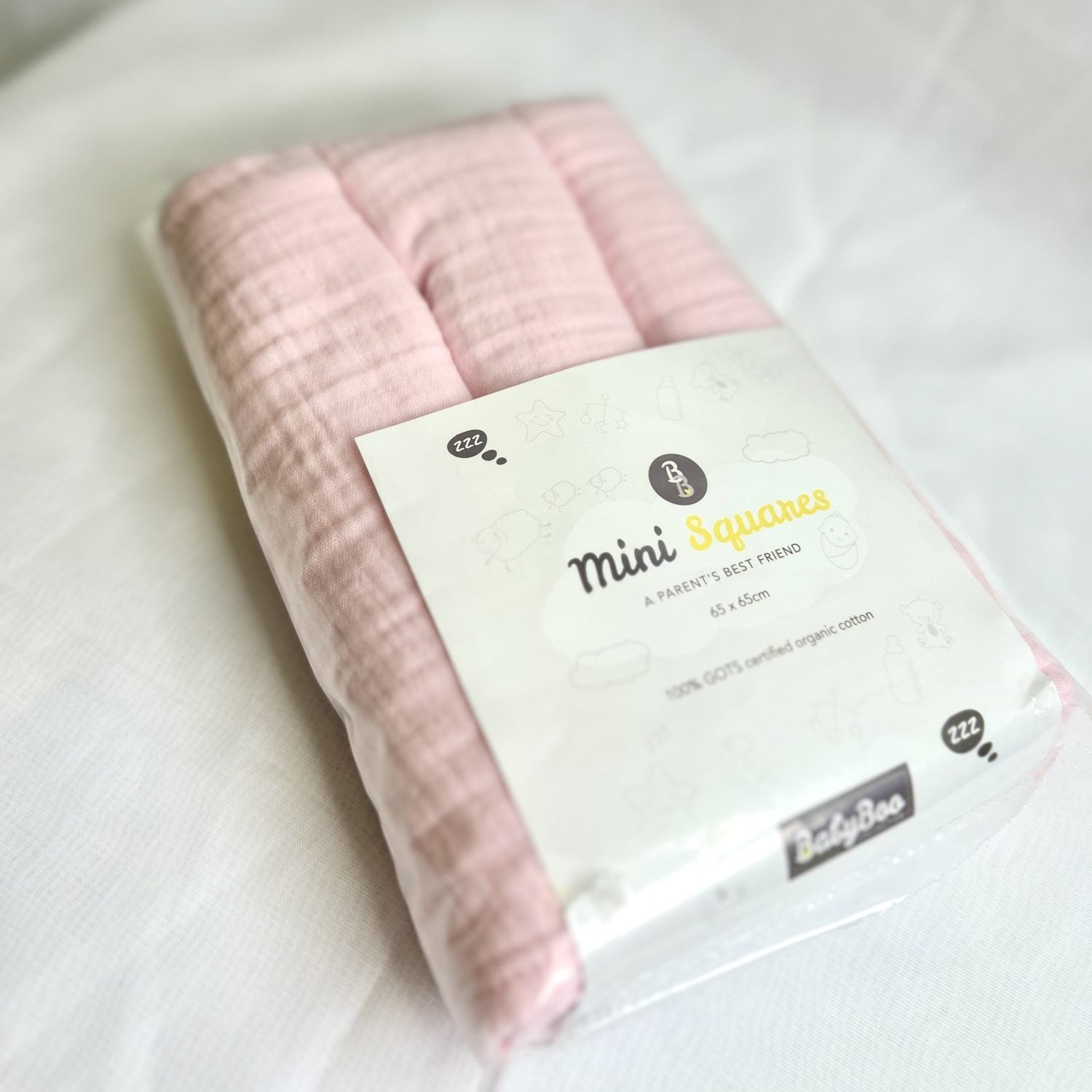 Mini Squares Muslins - Just Baby Pink