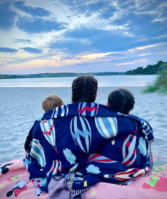 My cuddle blanket - hot air balloons