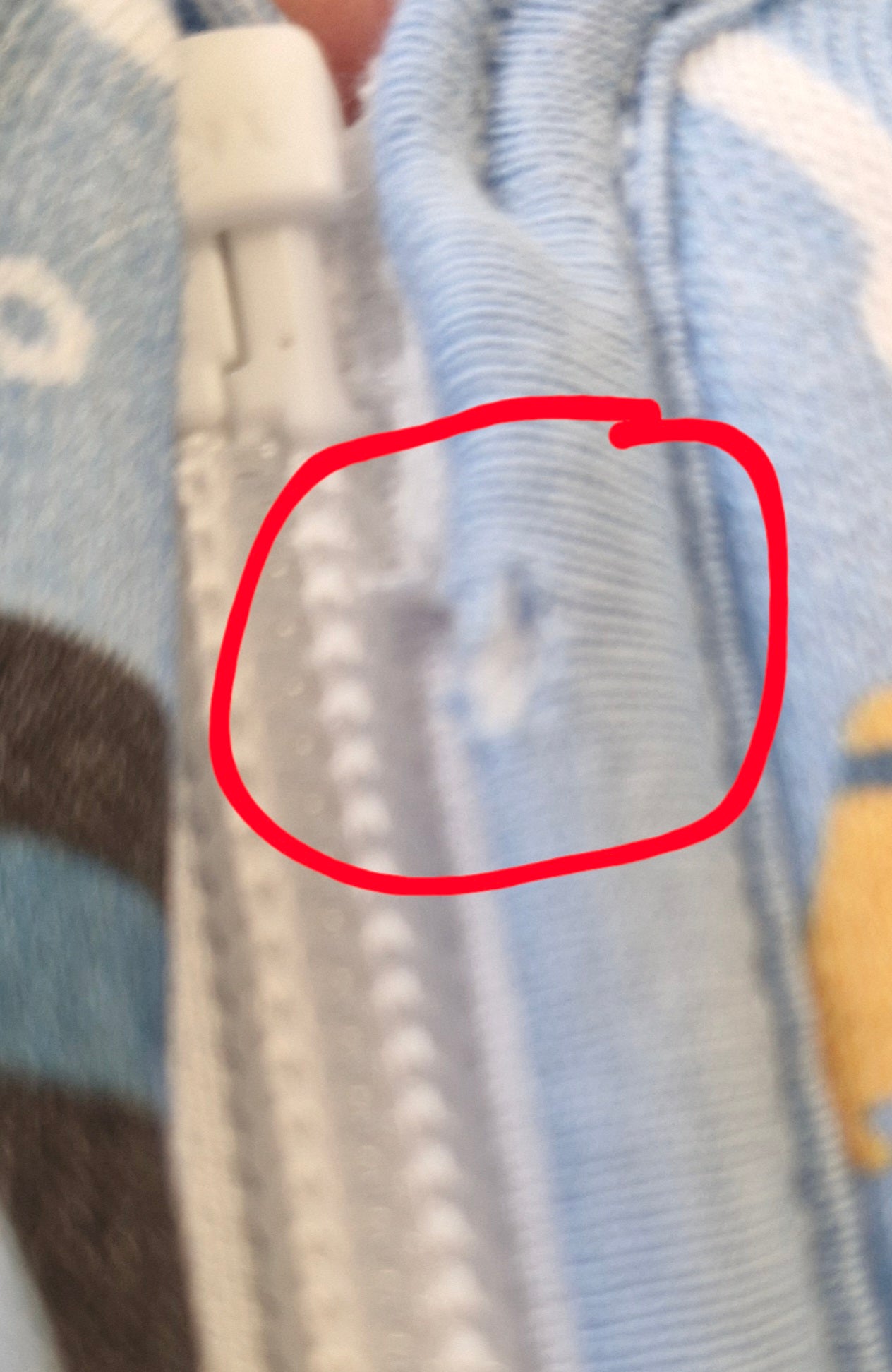 Imperfect - Builder Boo organic cotton SnuggleBoo sleeping bag (2.5 tog)