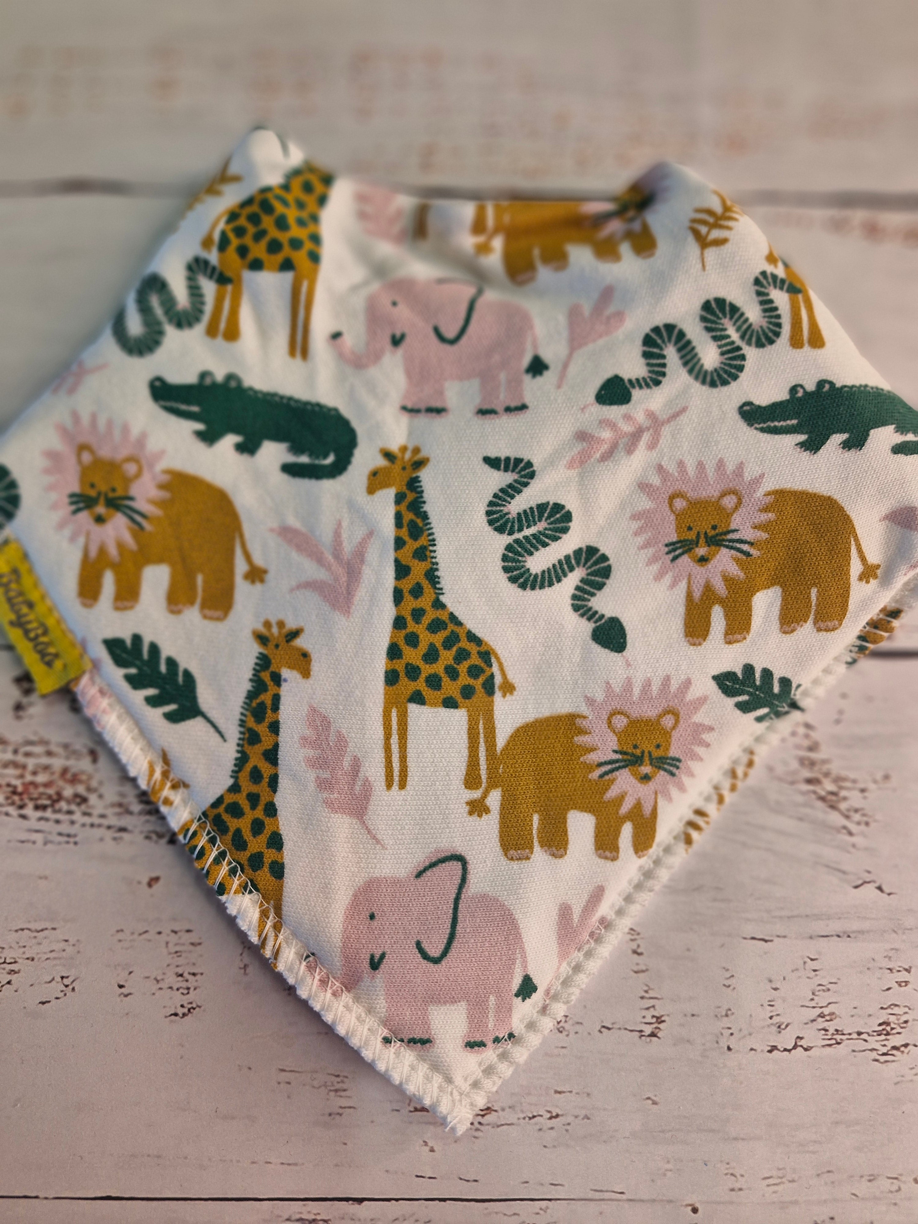 On Safari organic cotton DribbleBoo bandana bib