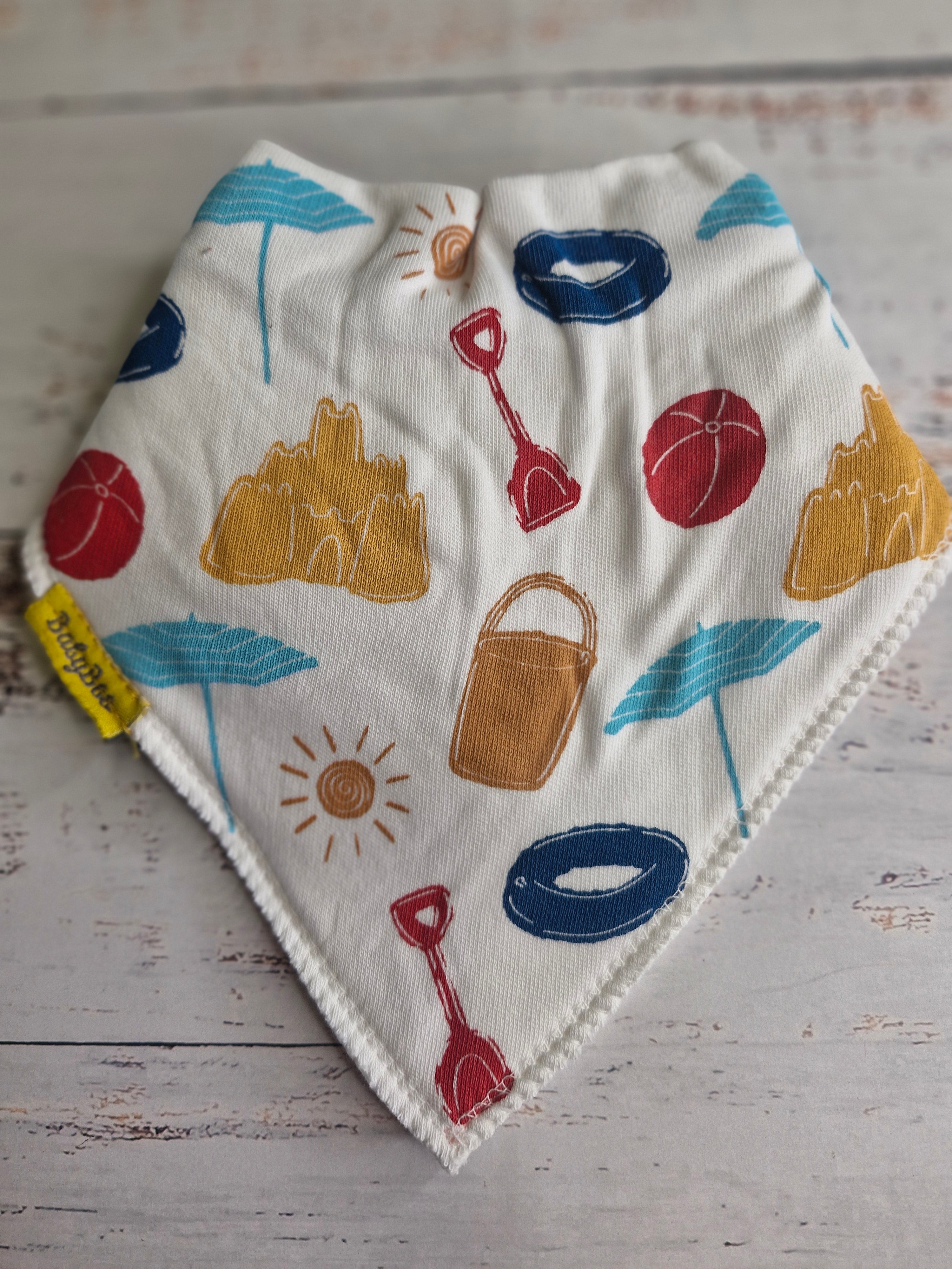 Sandy toes organic cotton DribbleBoo bandana bib