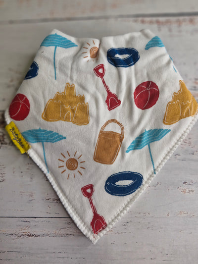 Sandy toes organic cotton DribbleBoo bandana bib