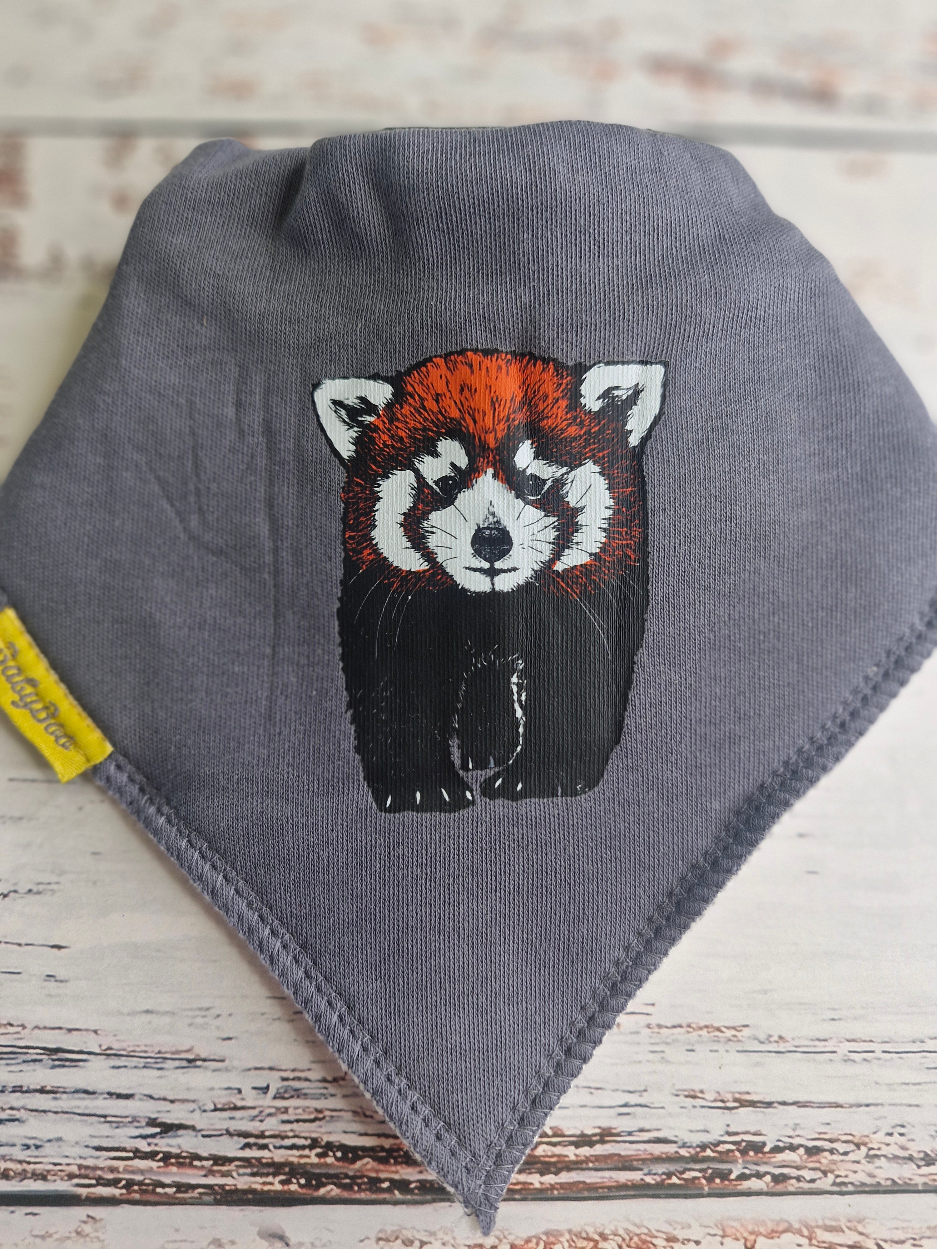 Fauna Red Panda organic cotton DribbleBoo bandana bib