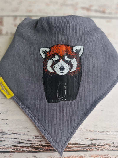 Fauna Red Panda organic cotton DribbleBoo bandana bib