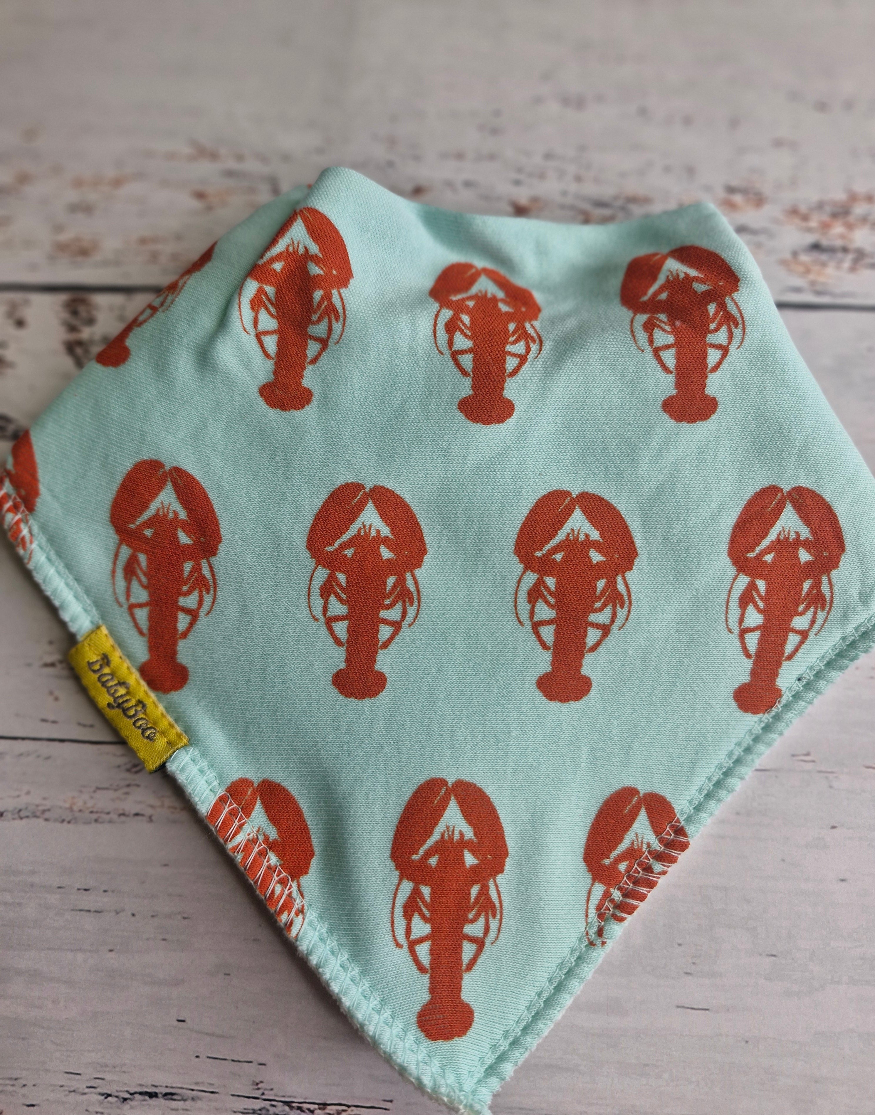 Fauna Lobster organic cotton DribbleBoo bandana bib