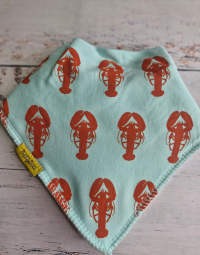 Fauna Lobster organic cotton DribbleBoo bandana bib