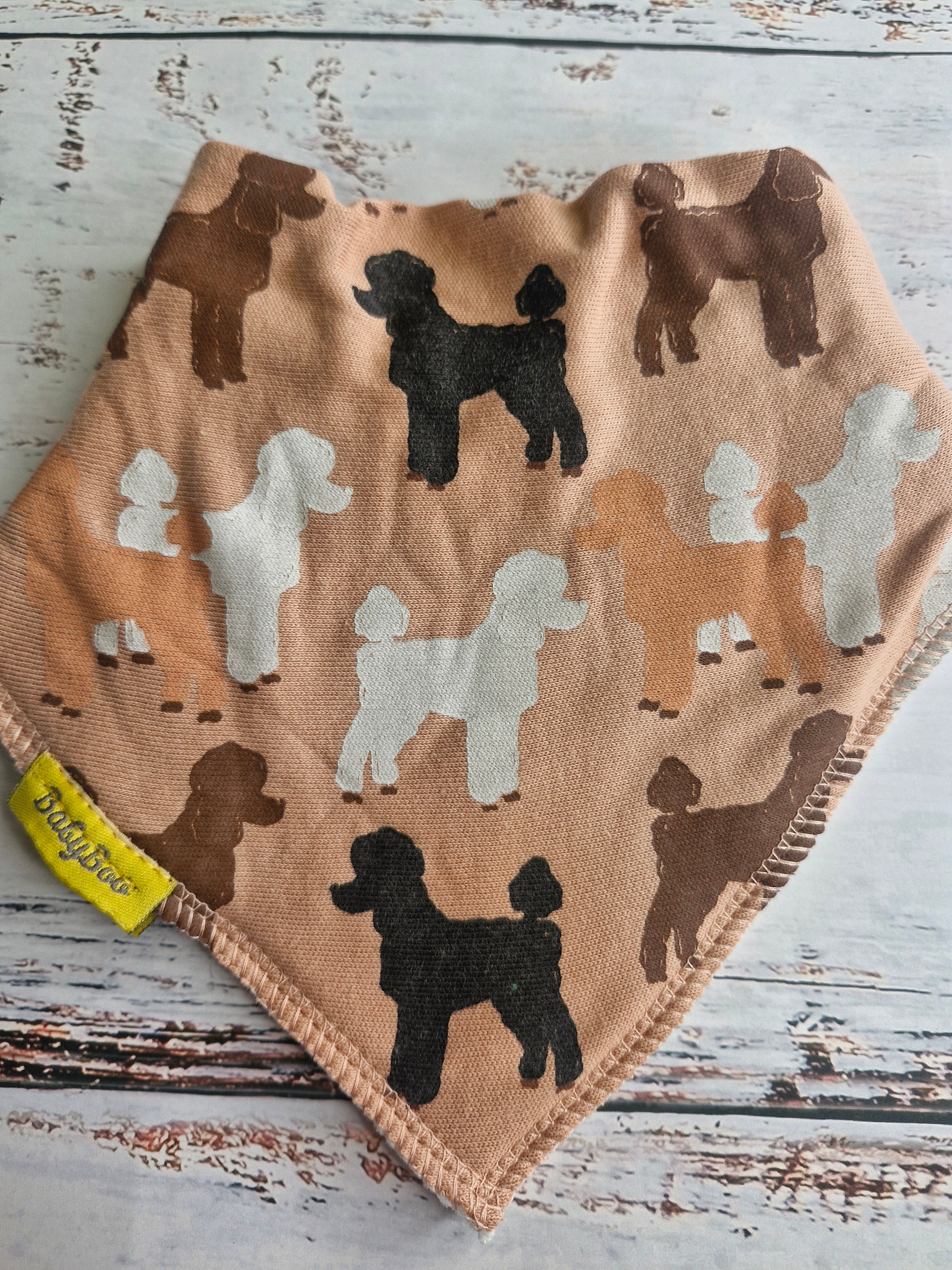 Poodle Parade organic cotton DribbleBoo bandana bib