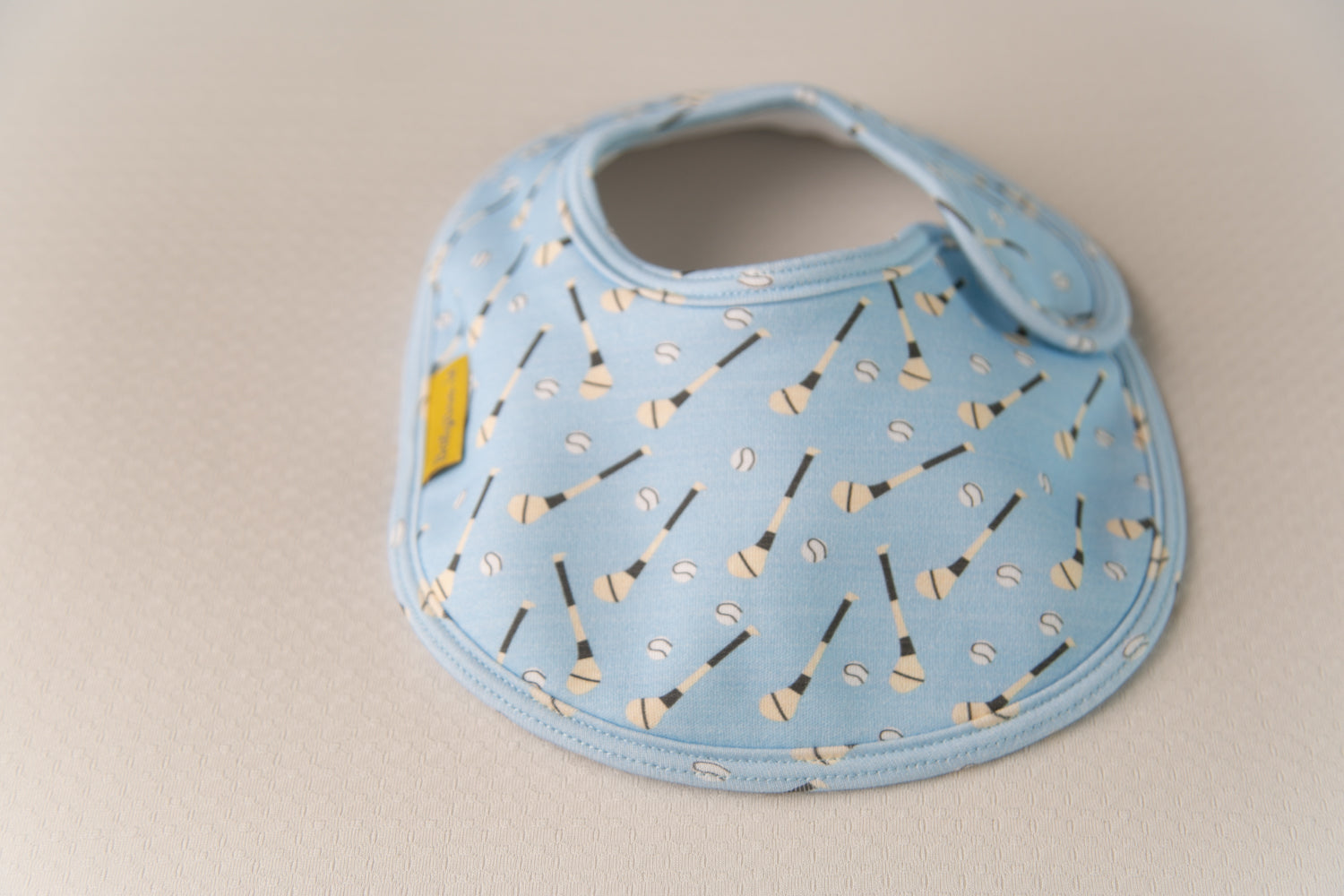 Baby Blue GAA organic cotton LittleBoo baby bib