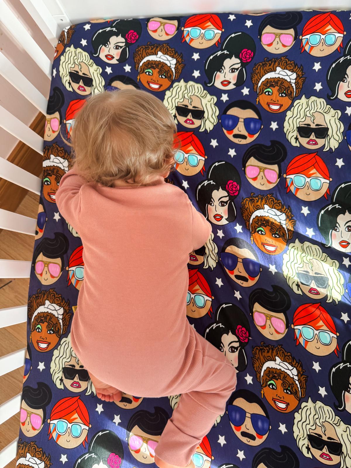 Music Icons organic cotton BeddyBoo fitted sheet