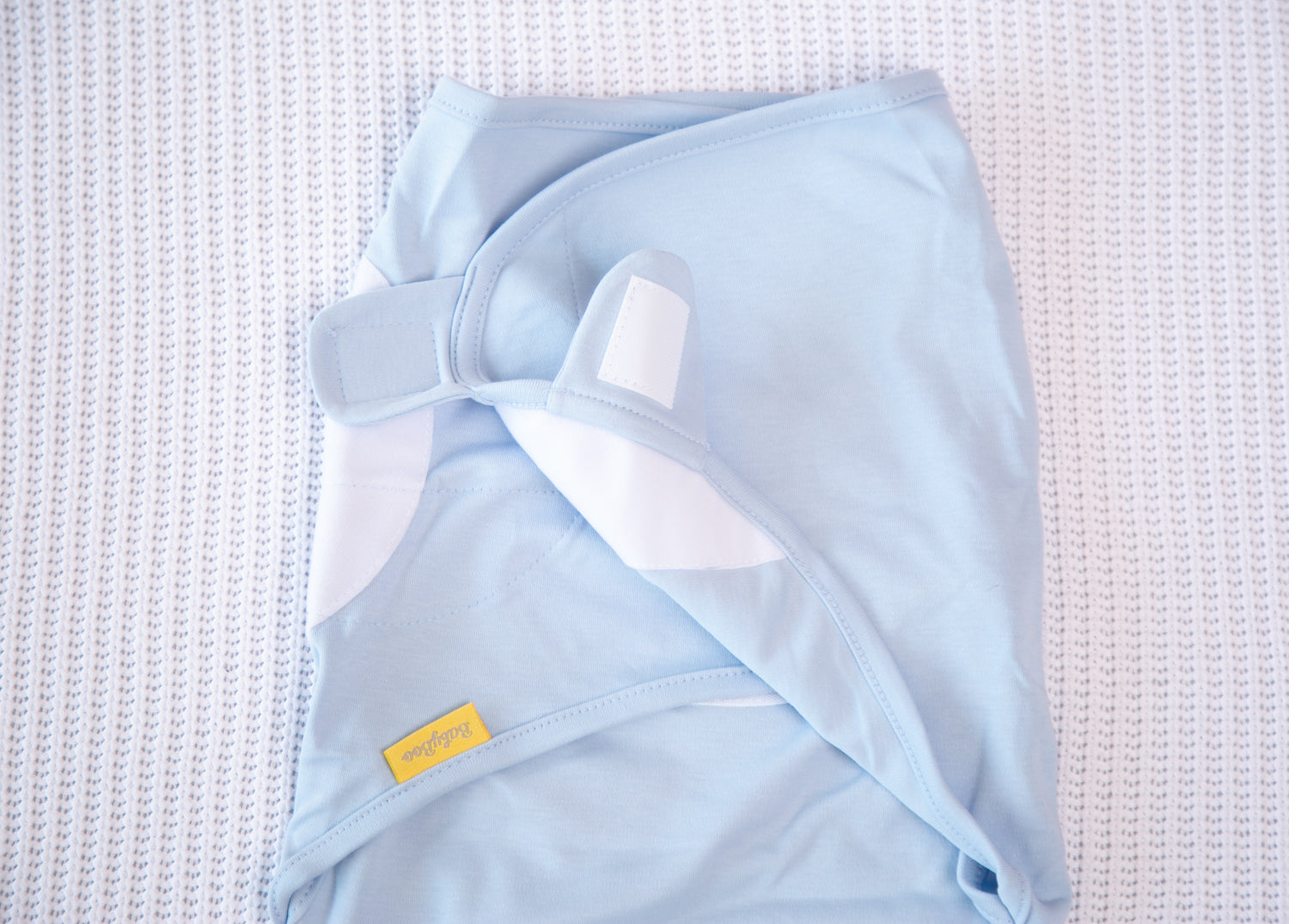 Personalised Baby blue organic cotton SwaddleBoo
